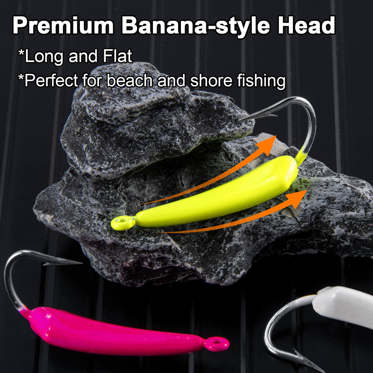 Dr.Fish 10pcs Pompano Jigs for Surf Fishing 1/4oz-1/2oz