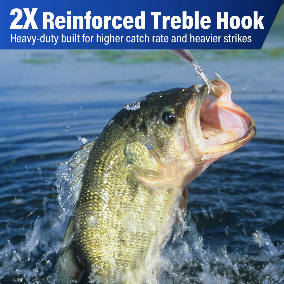 Dr.Fish 30pcs Hybrid Fishing Treble Hooks 2X Strong #14-#3/0