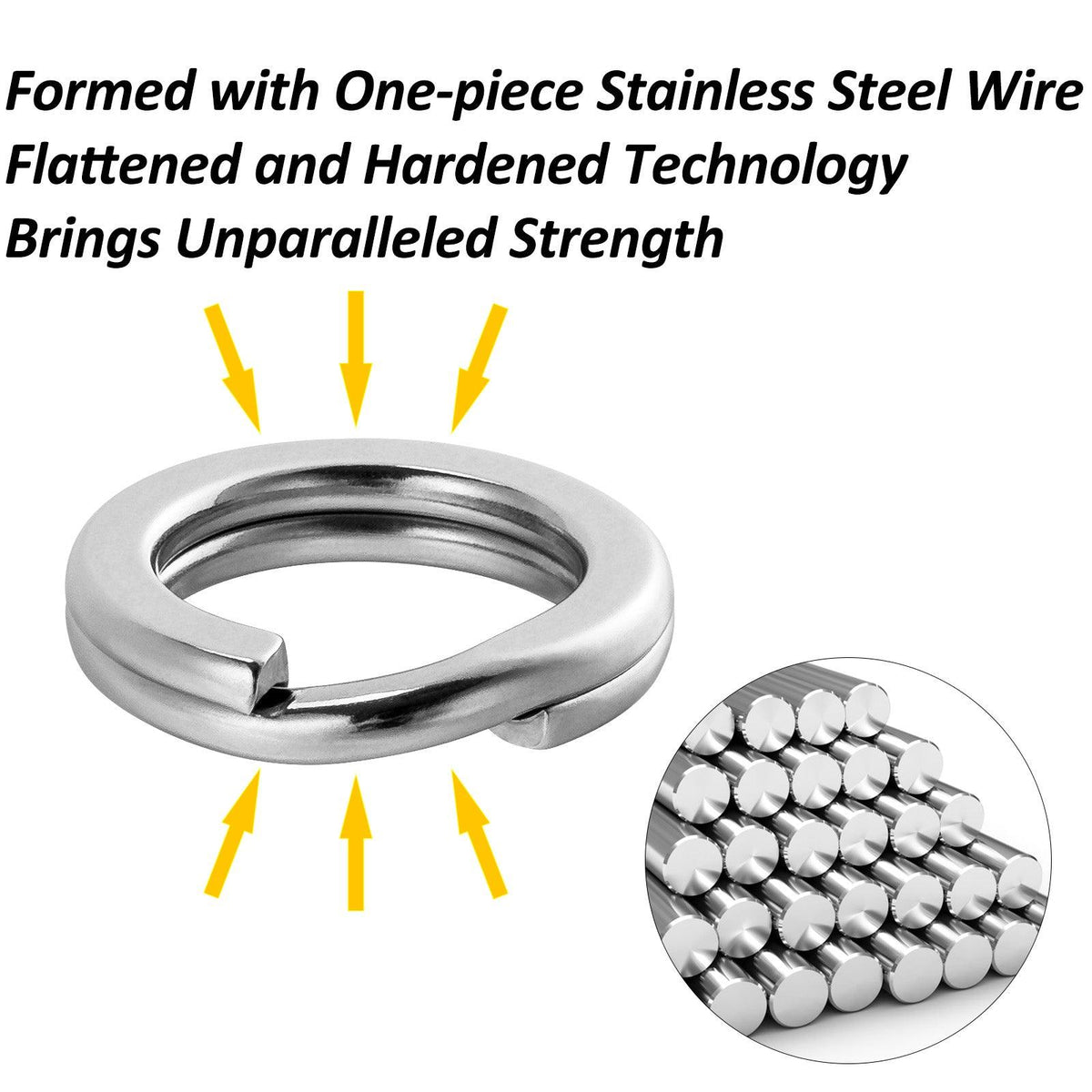 Dr.Fish 100pcs Double Split Ring 9-400lb - Dr.Fish Tackles