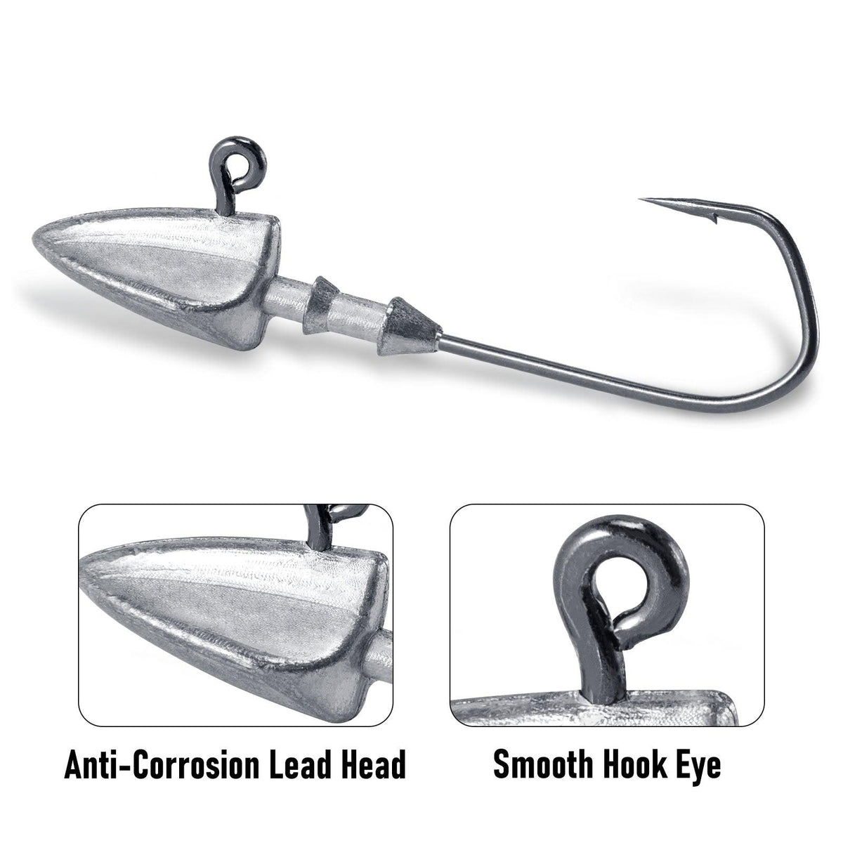 Dr.Fish 20pcs High Carbon Steel Texas Jig 1/8-1/2oz - Dr.Fish Tackles