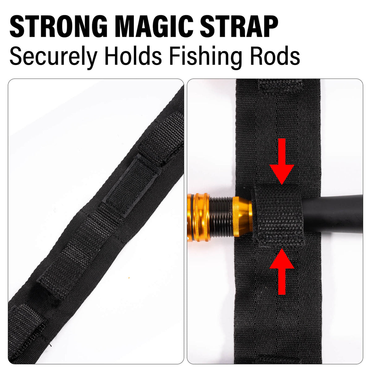 Dr.Fish Car Fishing Rod Holder 5-Rod Adjustable Rack