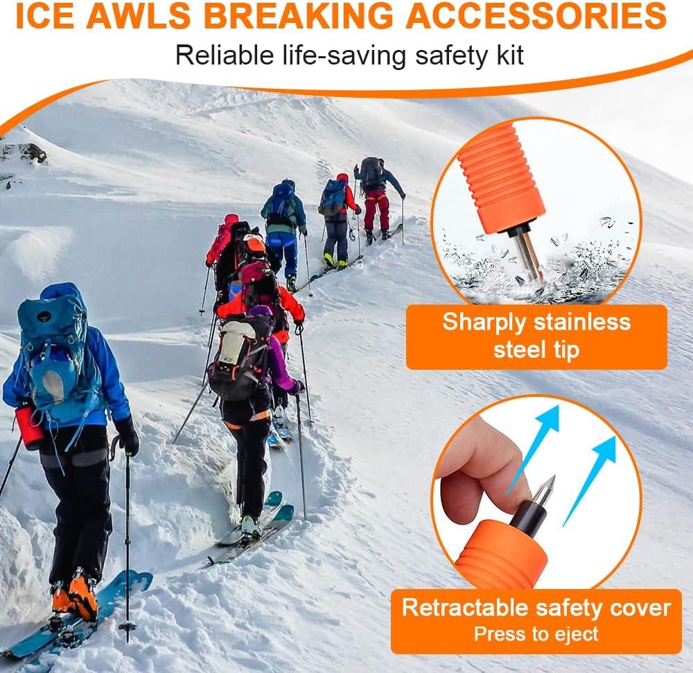 Dr.Fish Ice Fishing Safety Retractable Ice Awls Ice Breaking Tool - Dr.Fish Tackles