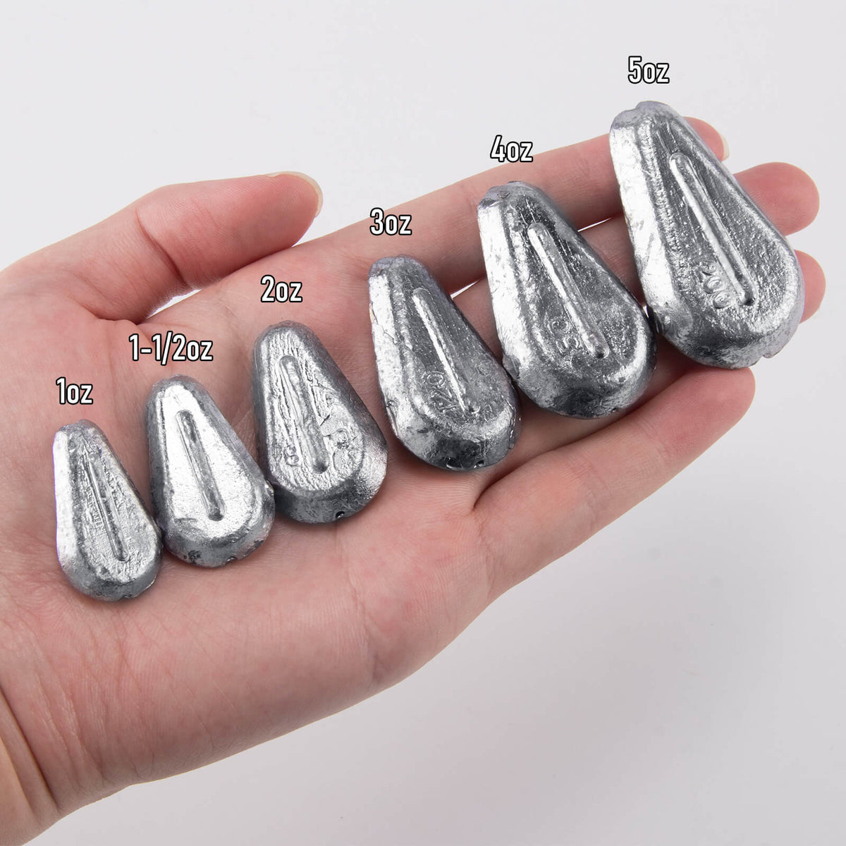 Dr.Fish 5pcs No-Roll Sinkers 1 to 5oz