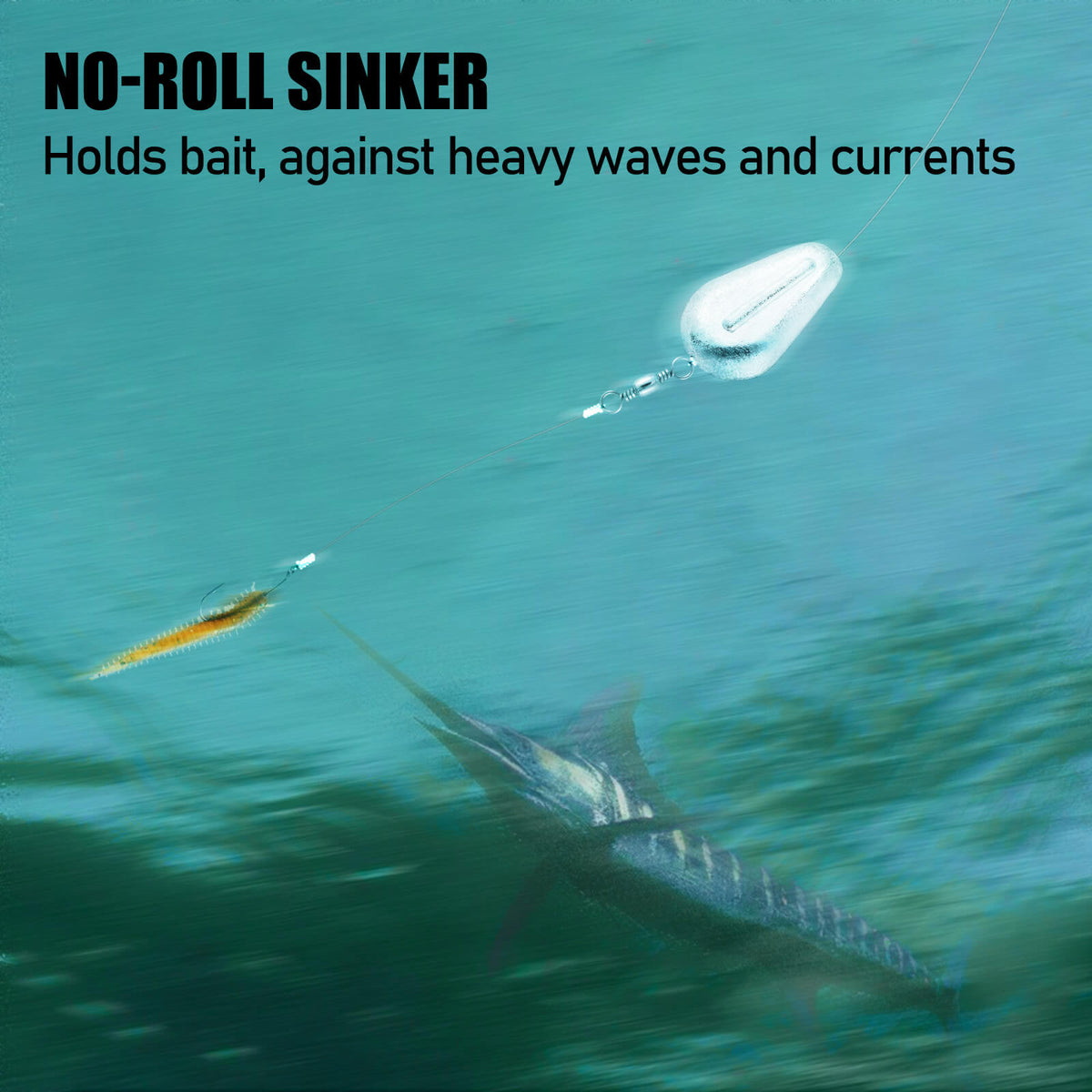 Dr.Fish 5pcs No-Roll Sinkers 1 to 5oz
