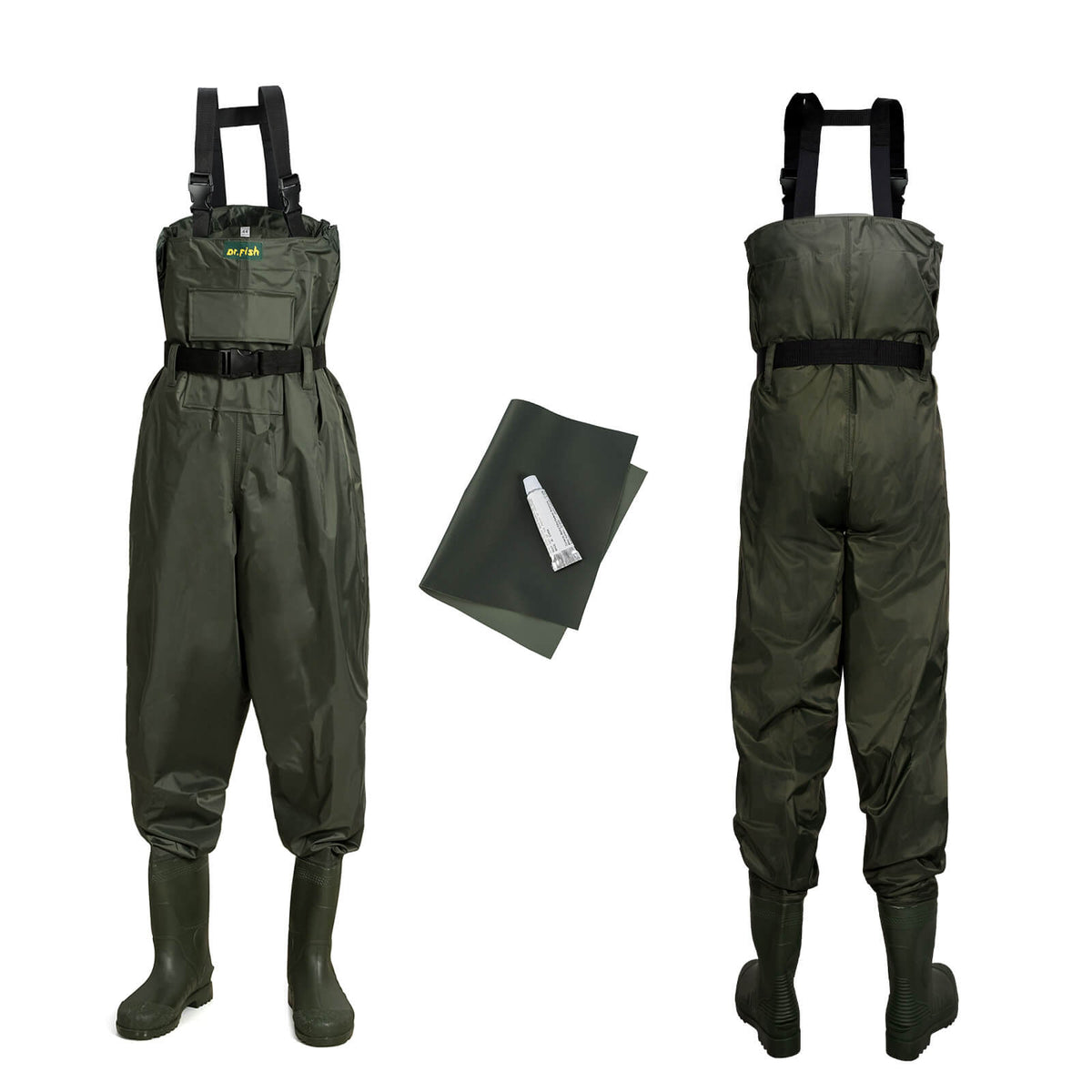 Dr.Fish PVC Chest Fishing Waders with Boots