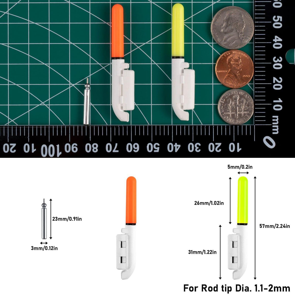 Dr.Fish 10pcs Rod Tip LED Light 2.24" - Dr.Fish Tackles