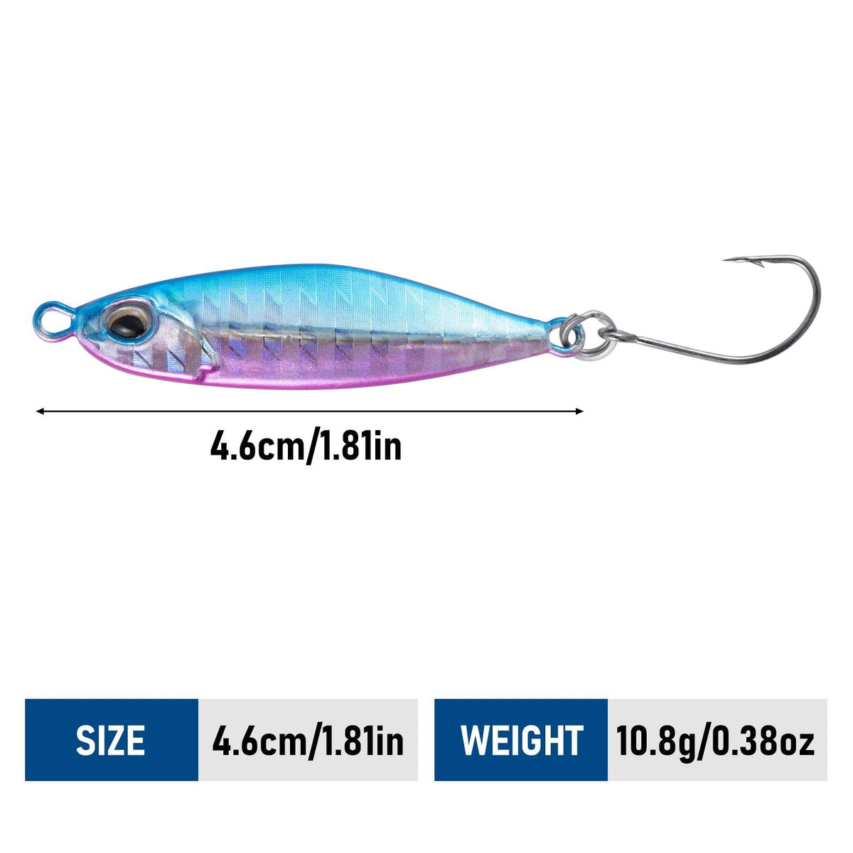 Dr.Fish 5pcs Mini Fishing Spinner Lure 1.81''  0.38oz - Dr.Fish Tackles
