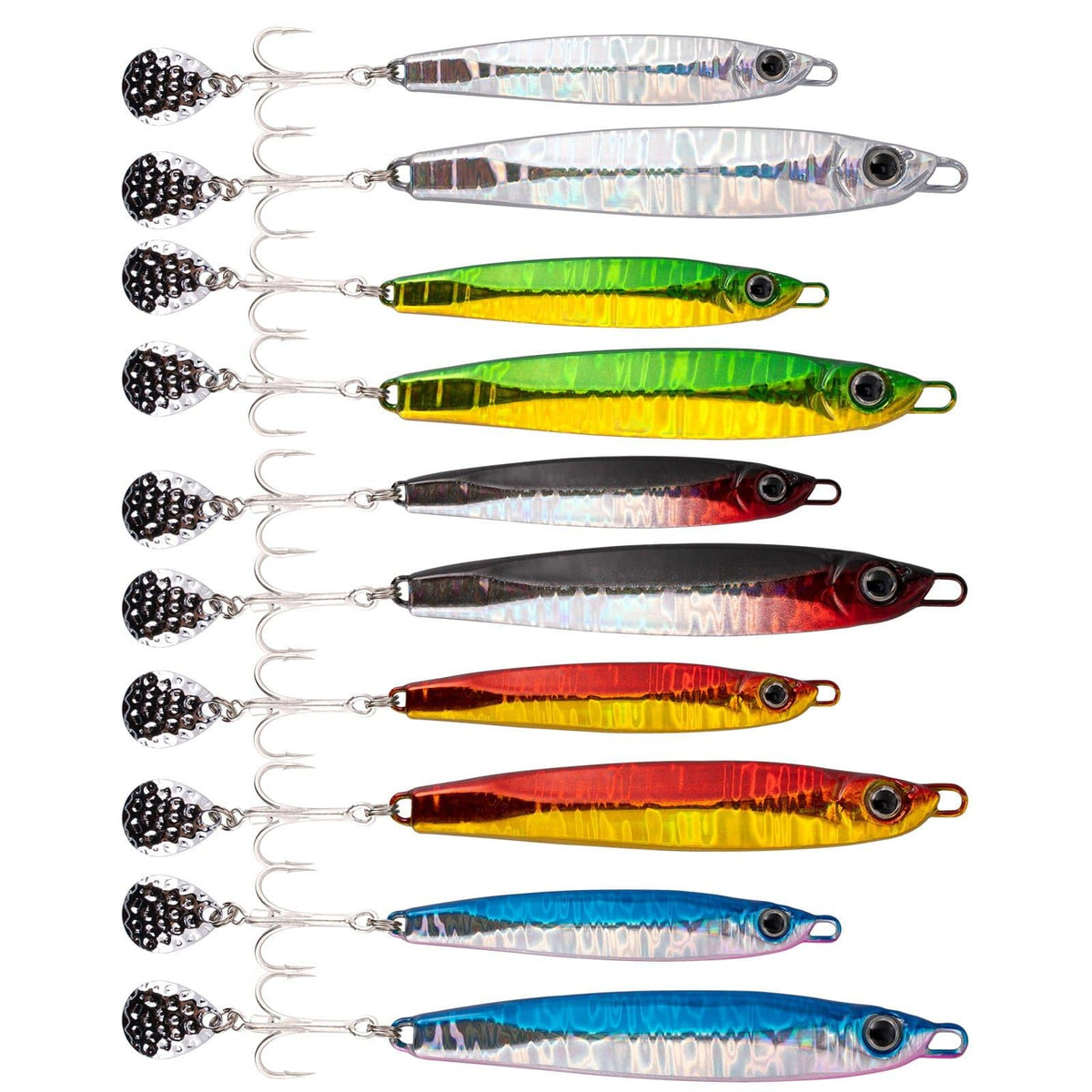 Dr.Fish 5pcs Metal  Spinner Vertical Jigs 3-3.75'' - Dr.Fish Tackles