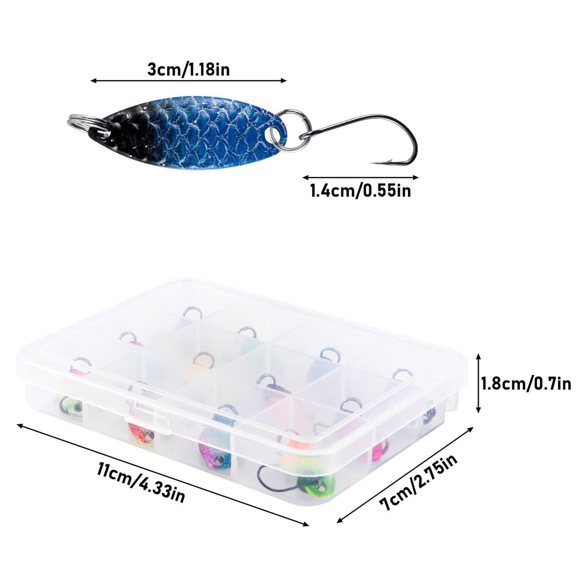 Dr.Fish  12pcs Spoons Spinners Lures Kit - Dr.Fish Tackles