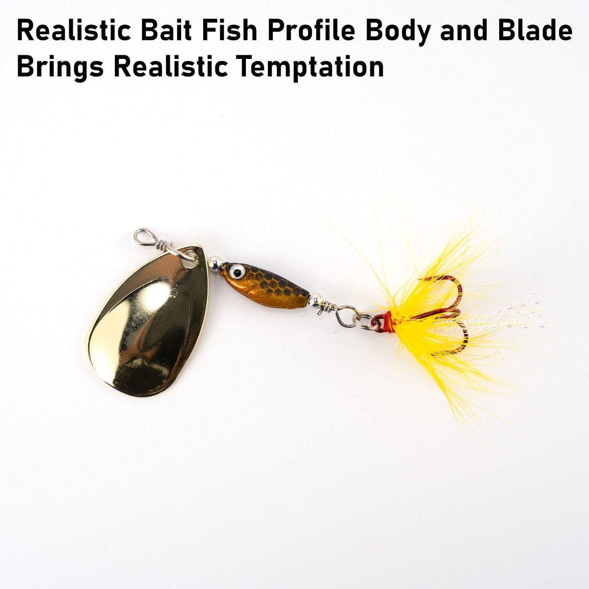 Dr.Fish 5pcs Inline Spinners BaitRooster Tail Lures kit - Dr.Fish Tackles