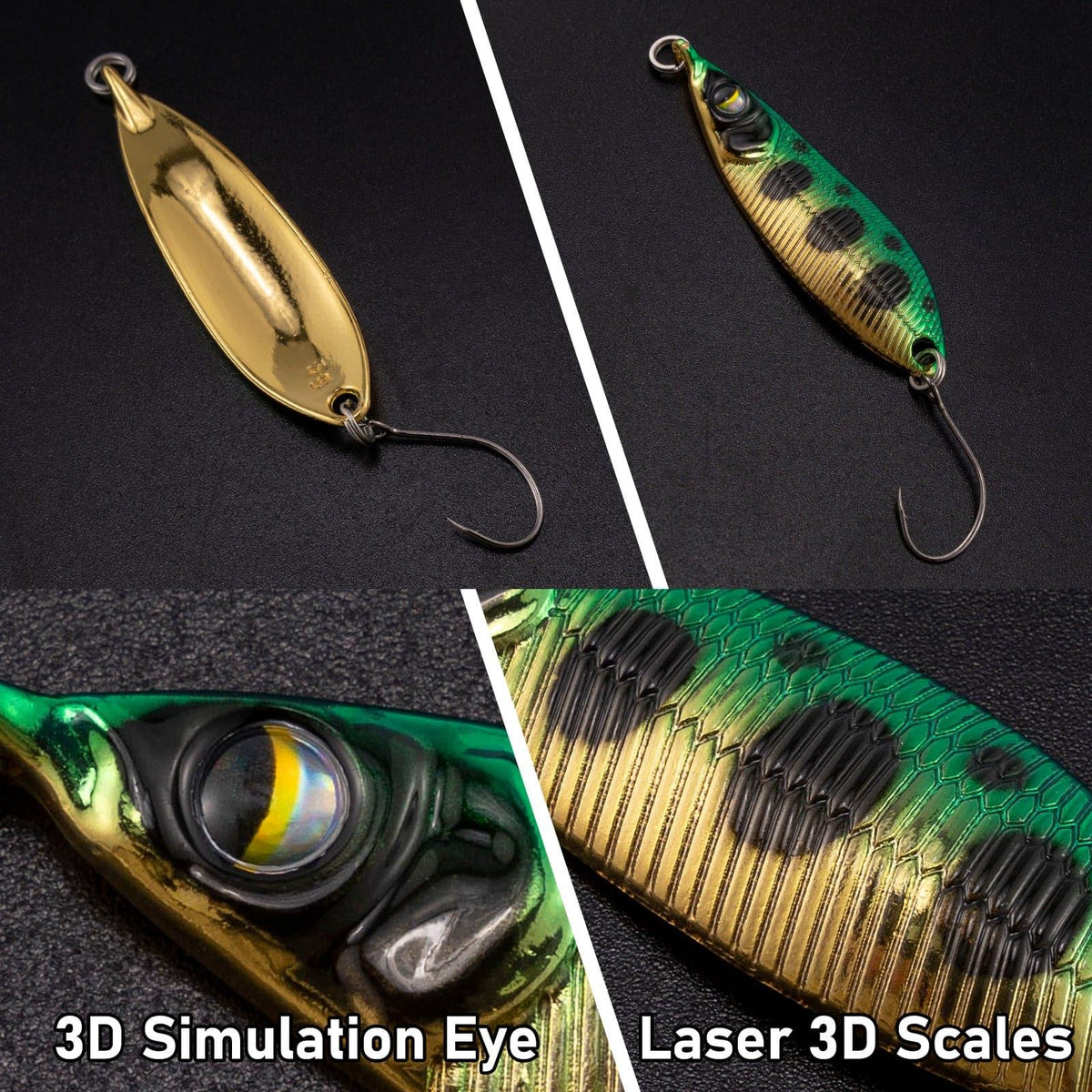 Dr.Fish 6pcs Trout Fishing Spoon Lure Kit  1/8  3/16oz - Dr.Fish Tackles