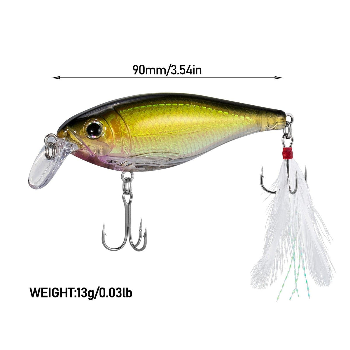 Dr.Fish 3pcs Lifelike  Minnow Lure 3.6" 0.45 oz - Dr.Fish Tackles