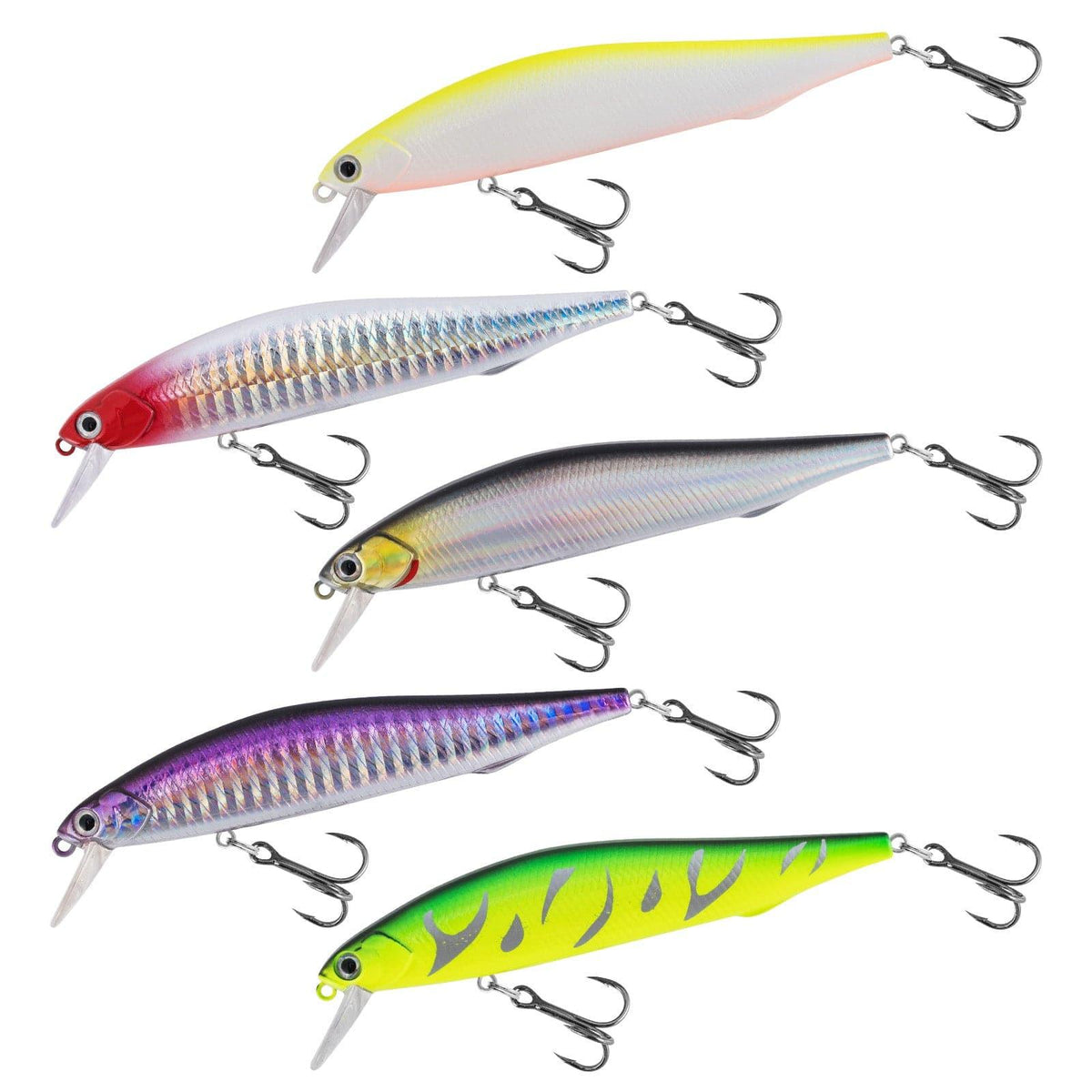 Dr.Fish 5pcs Minnow Fishing Lures 4.33"  0.49 oz - Dr.Fish Tackles
