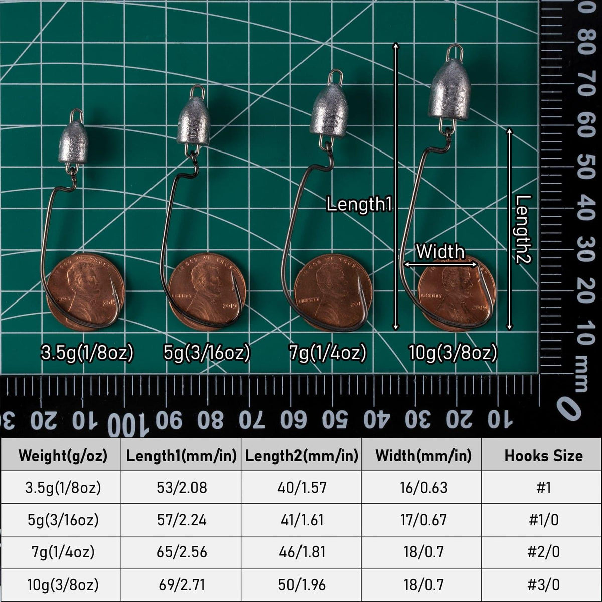Dr.Fish 20pcs Bullet Jig Head 3.5-10g - Dr.Fish Tackles