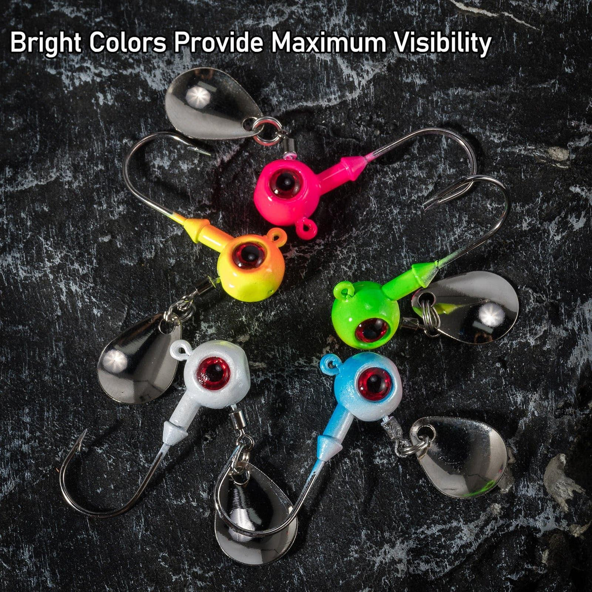 Dr.Fish 10pcs Underspin Jig Heads 1/8oz-1/4oz - Dr.Fish Tackles
