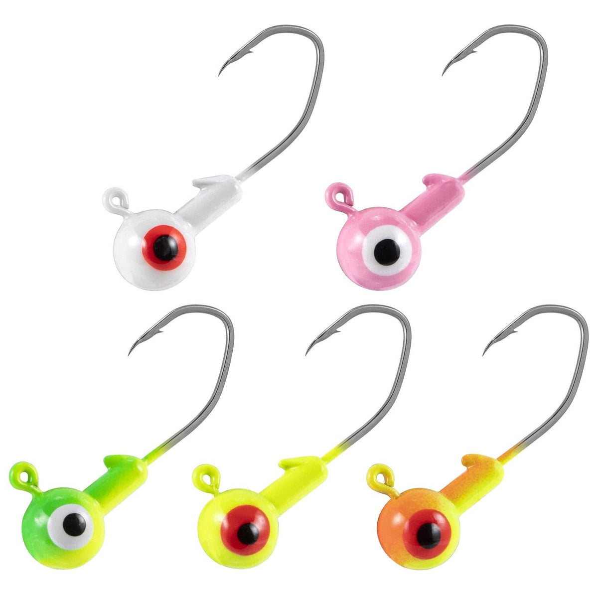 Dr.Fish 20pcs Dotted Eye Jig Heads 1/32oz-3/16oz - Dr.Fish Tackles
