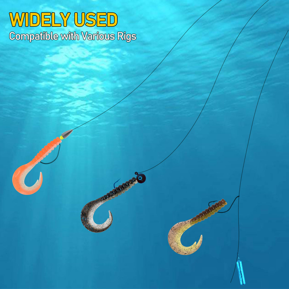 Dr.Fish Grub Soft Plastic Worm Baits 2''-3''