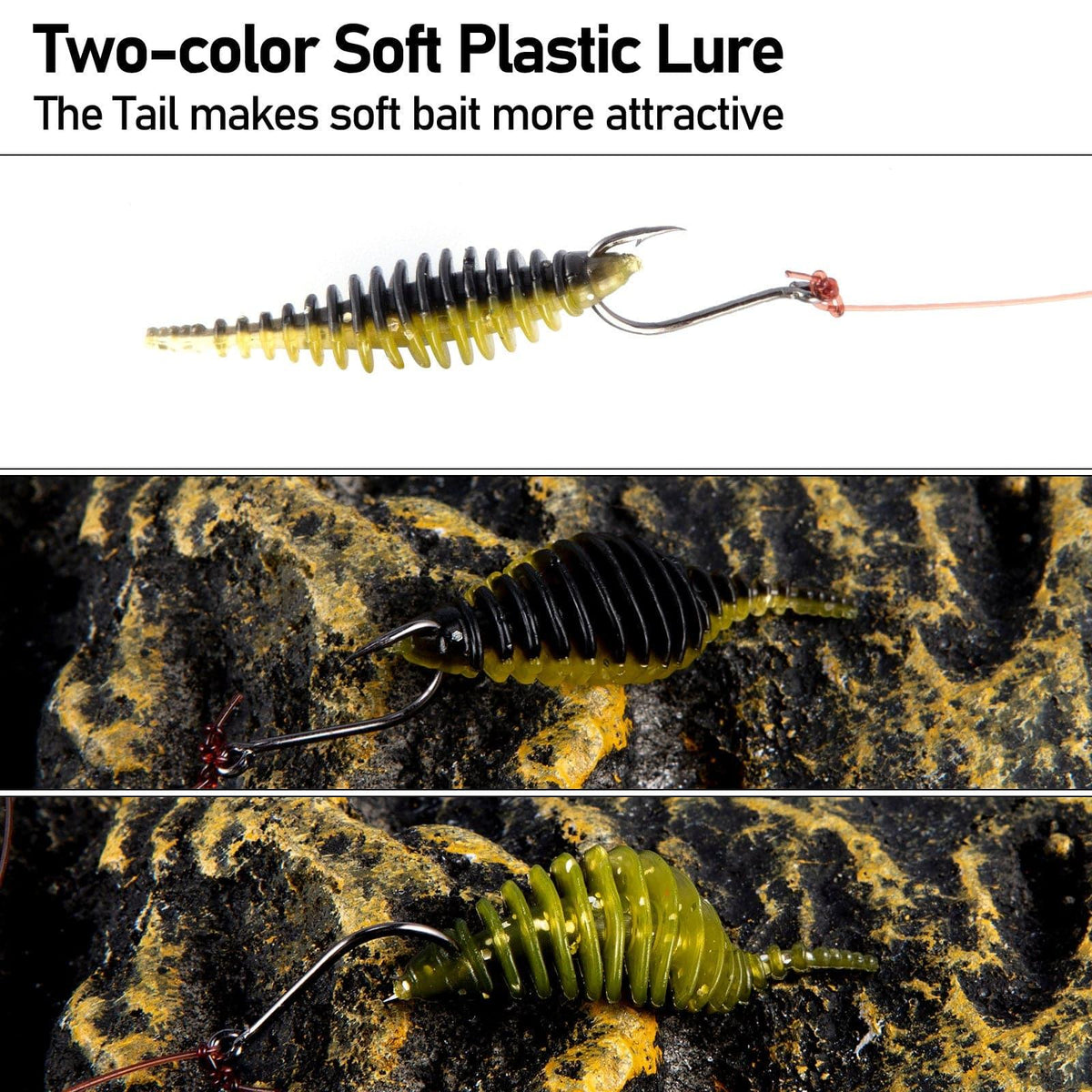 Dr.FIsh 10pcs Soft Plastic Ribbed Swimbait 1.4'' - Dr.Fish Tackles