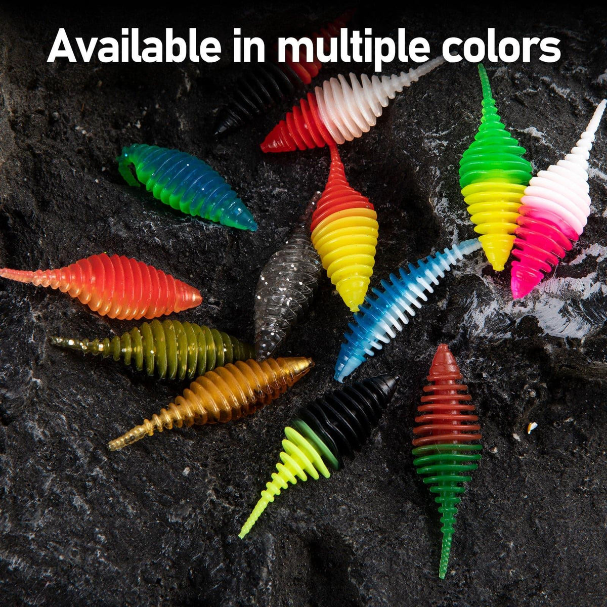 Dr.FIsh 10pcs Soft Plastic Ribbed Swimbait 1.4'' - Dr.Fish Tackles