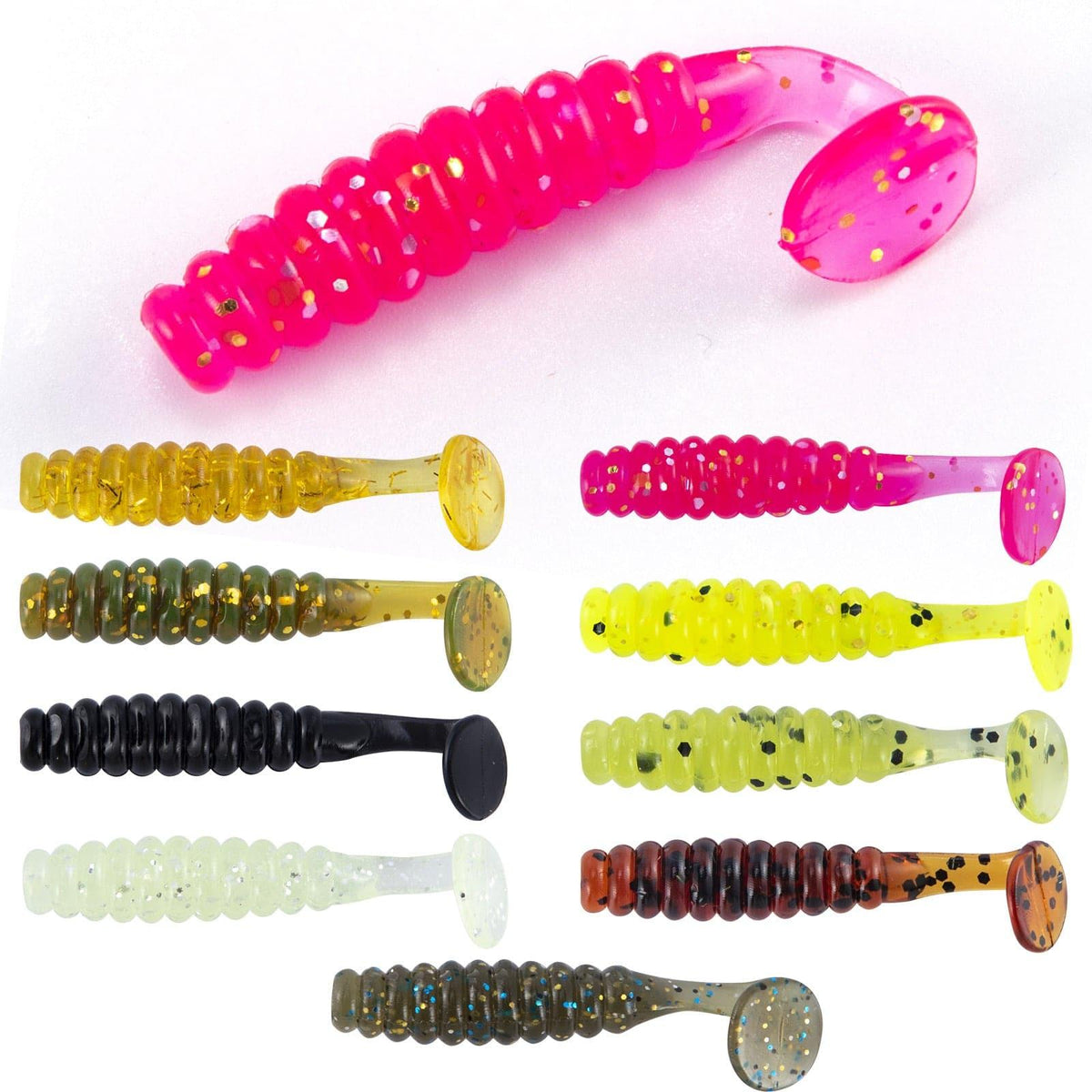 Dr.Fish 10 pcs Paddle Tail Soft Baits 1-1/2'' - Dr.Fish Tackles