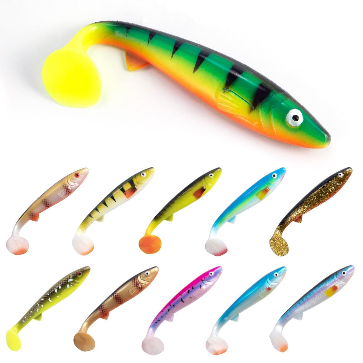Dr. Fish Large Paddle Tail Soft  Baits 6.5" - Dr.Fish Tackles