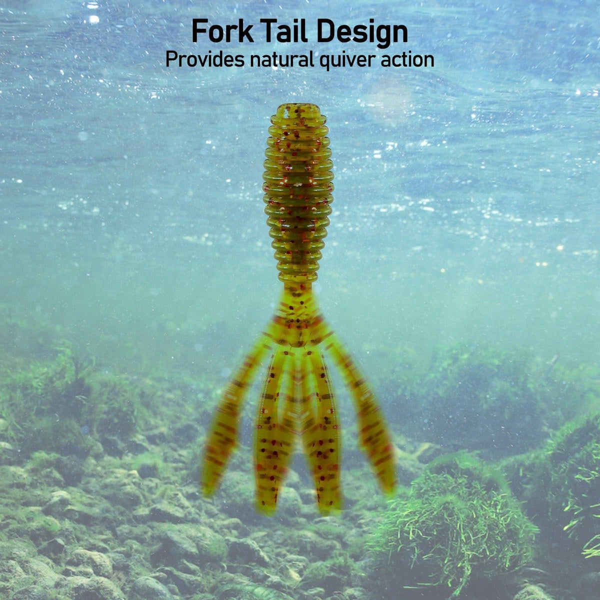 Dr.Fish 20 pcs Fork Tail Soft Baits 1.38'' - Dr.Fish Tackles