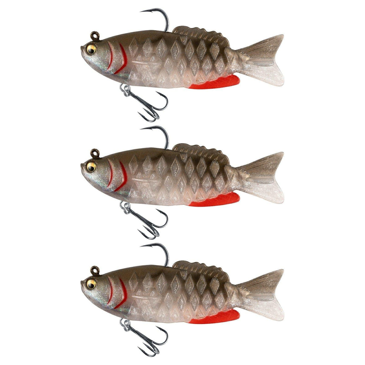 Dr.Fish 3pcs Walleye Pike Soft Swimbait  4‘â€?3/4oz - Dr.Fish Tackles