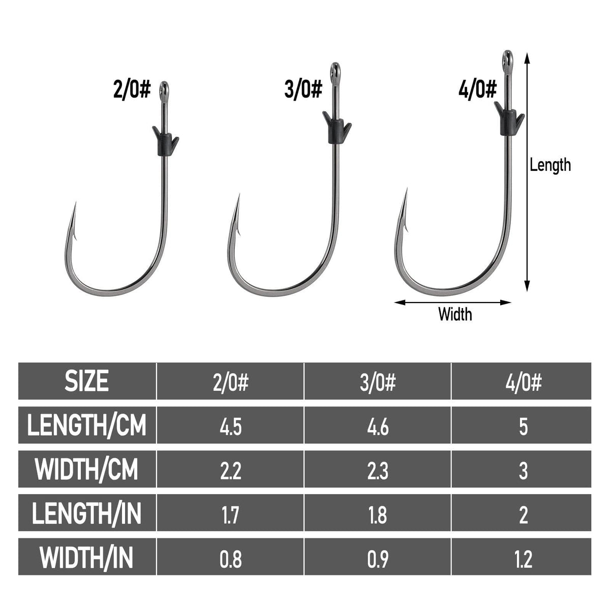 Dr.Fish 20pcs Flipping Hooks 2/0# to 4/0# - Dr.Fish Tackles