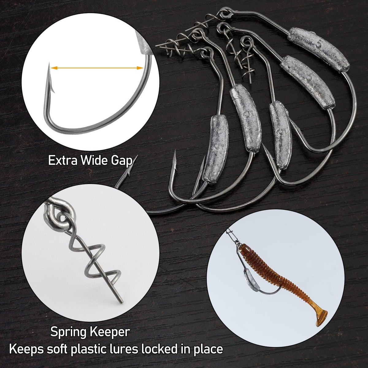 Dr.Fish 20pcs Weighted Swimbait Hook 1/6-1/4oz - Dr.Fish Tackles