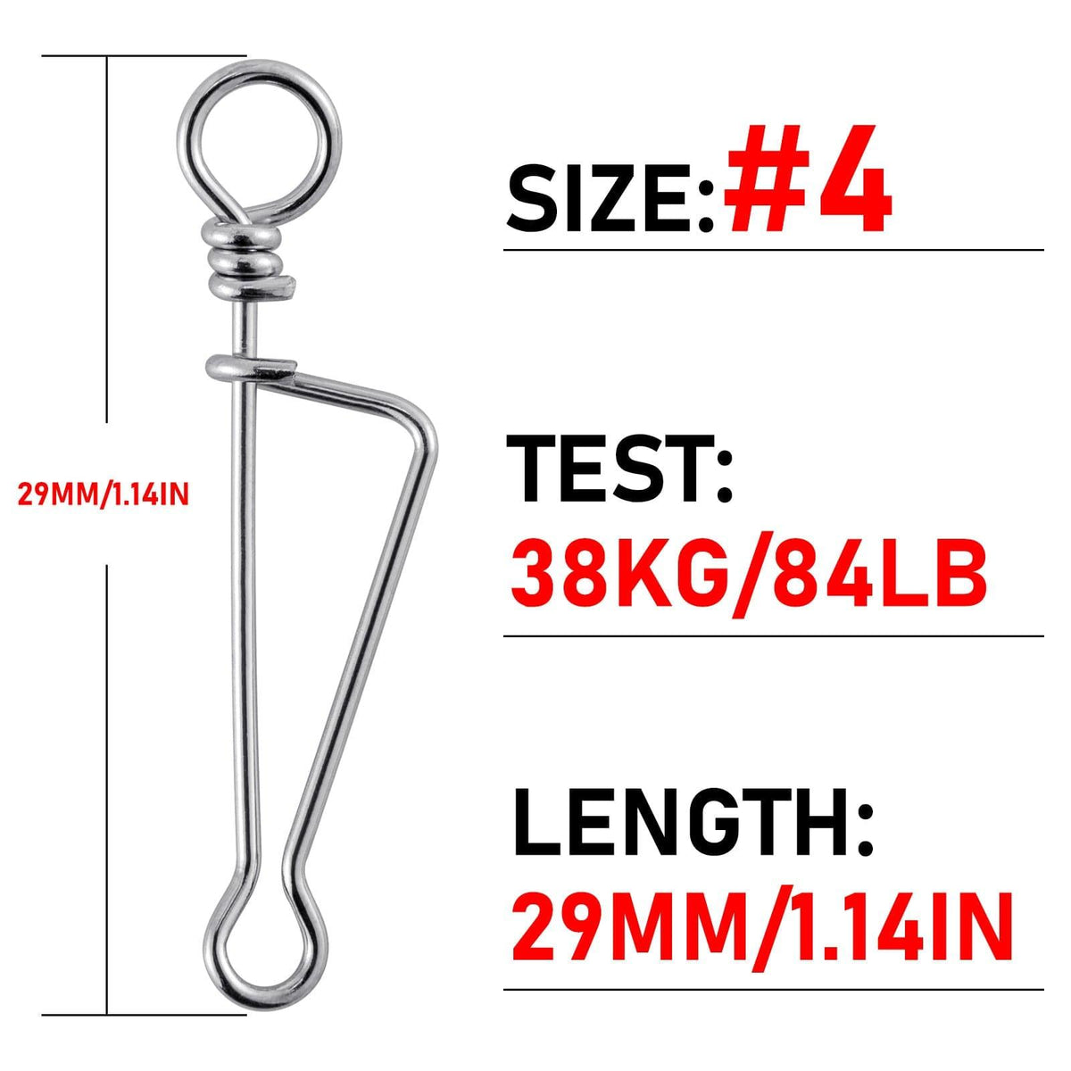 Dr.fish 20pcs Quick Change Clip Hook Lure Connector 13-209lb - Dr.Fish Tackles