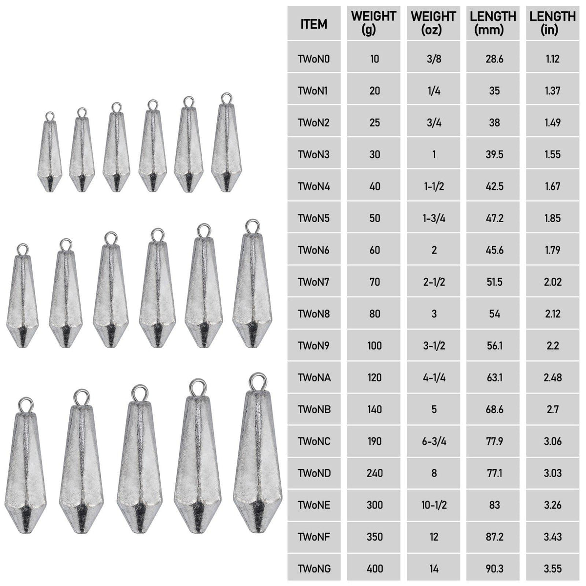 Dr.Fish 2/5/10/20pcs  Drop Shot Fishing Hexagonal Weights - Dr.Fish Tackles