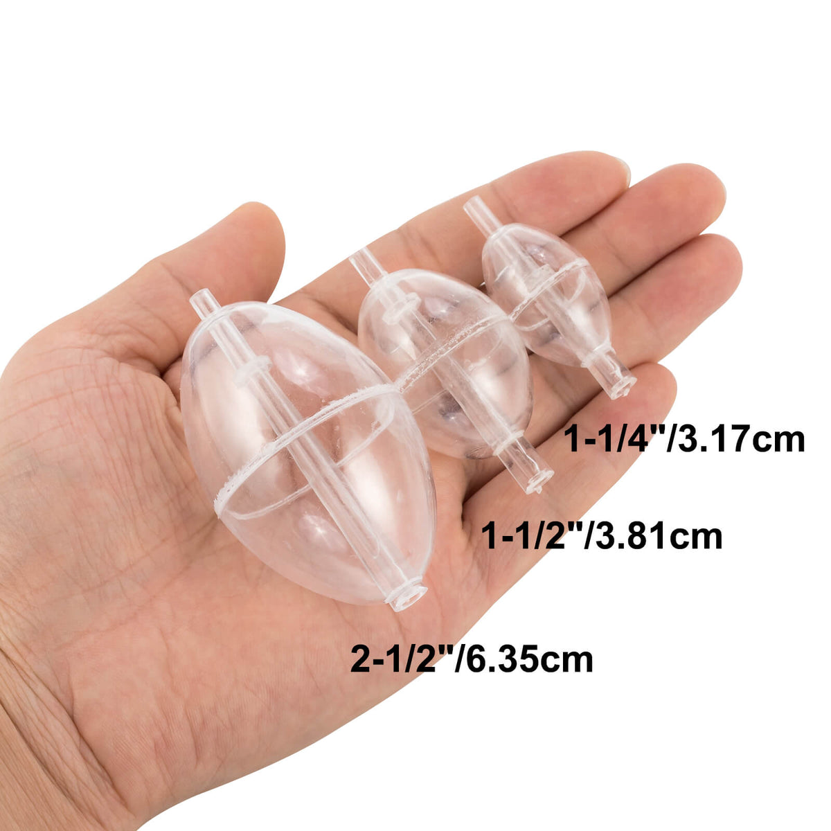 Dr.Fish 10pcs Fishing Slip Bubble Floats 3 Sizes