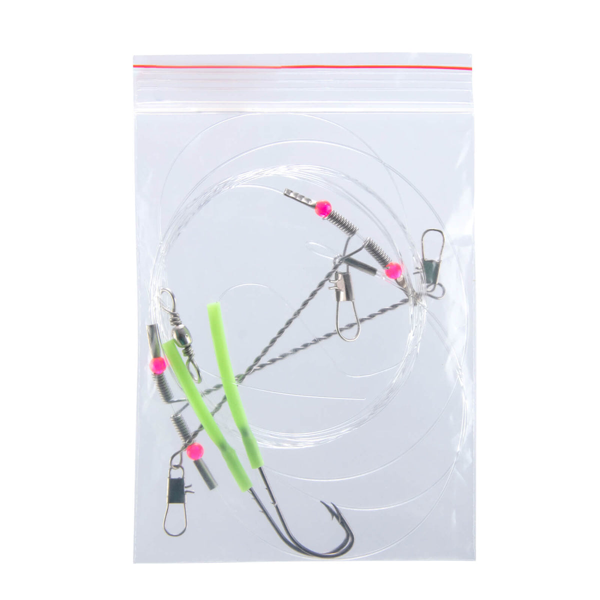 Dr.Fish 10pcs Crappie Rigs with 2 Snelled Aberdeen Hooks