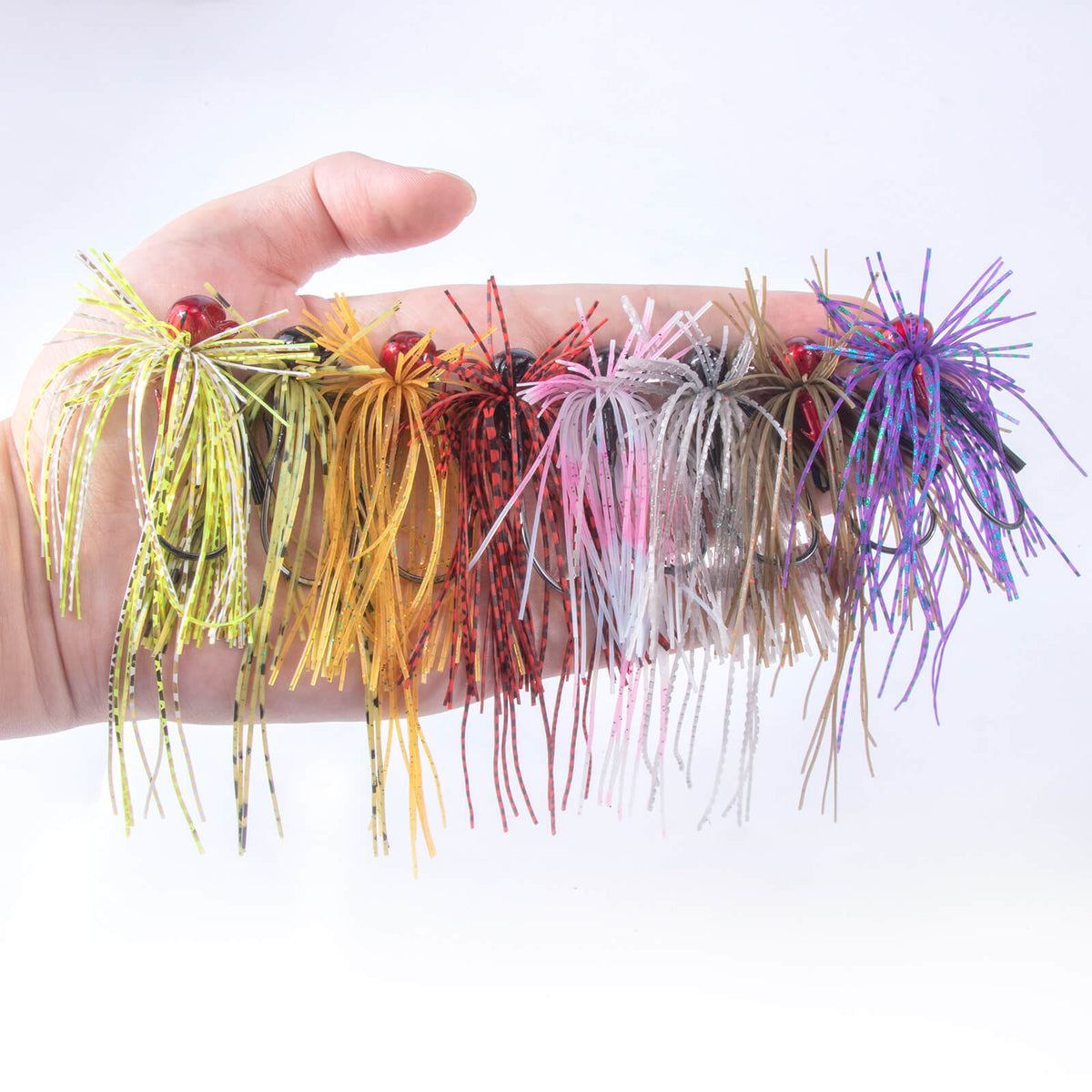 Dr.Fish 2pcs Football Jigs with Silicone Skirts 3/16oz-3/8oz