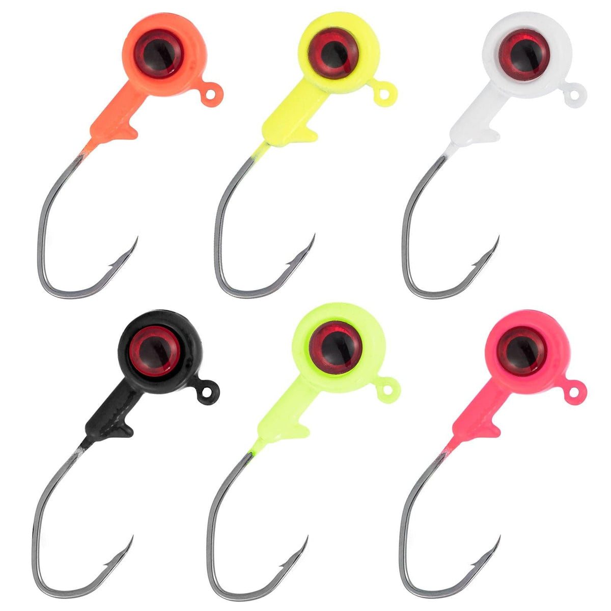 Dr.Fish 50pcs Big Eye Jig Heads 1/32oz-1/8oz