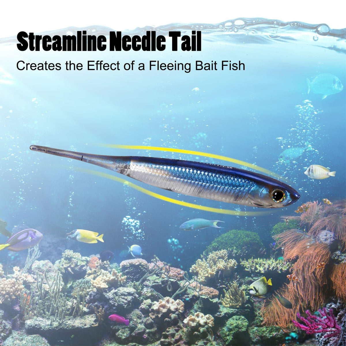 Dr.Fish Needle Tail Soft Swimbaits 3.15'' - Dr.Fish Tackles