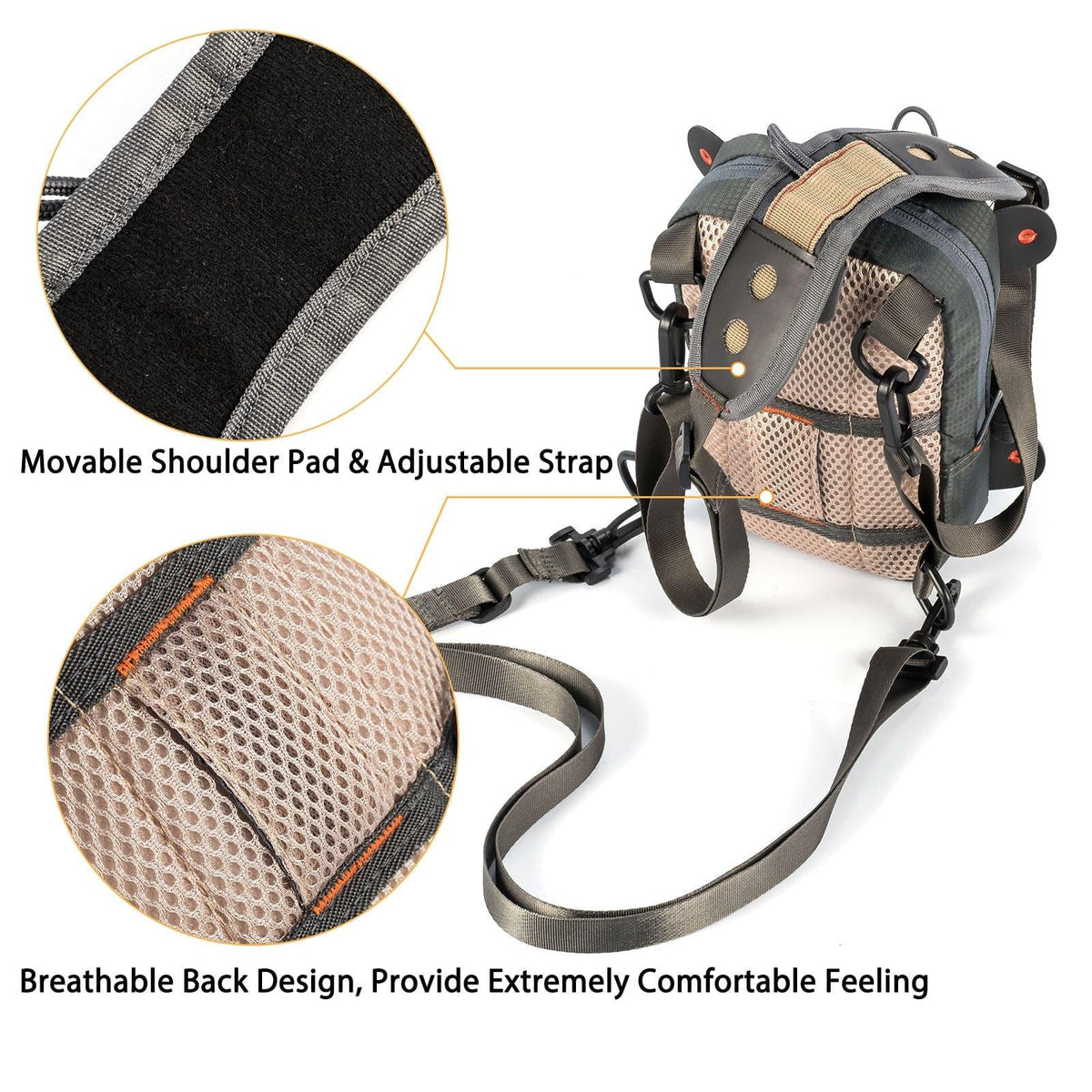 Dr.Fish Fly Fishing Chest Bag Crossbody - Dr.Fish Tackles