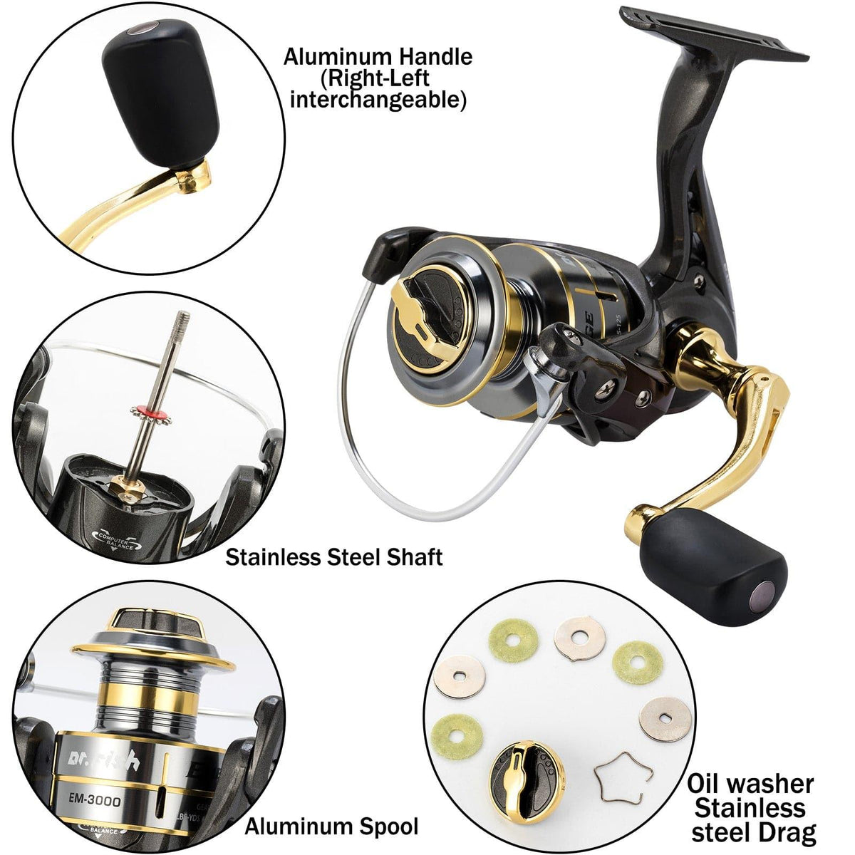 Dr.Fish 125pcs Fishing Rod and Reel Combo - Dr.Fish Tackles