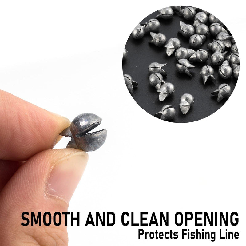 Dr.Fish 100pcs Split Shot Weights 3/250 to 3/20oz - Dr.Fish Tackles