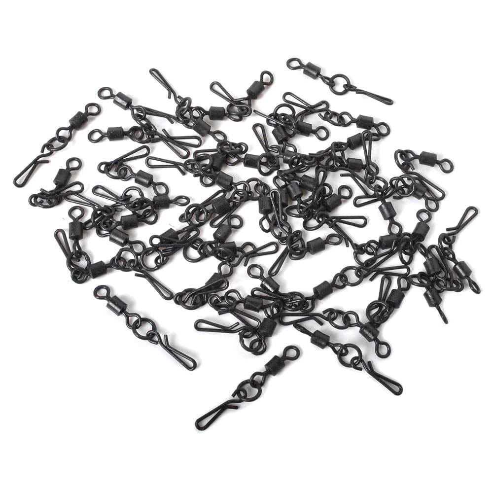 Dr.Fish 50pcs Rolling Barrel Swivels Snaps 1.2'' - Dr.Fish Tackles