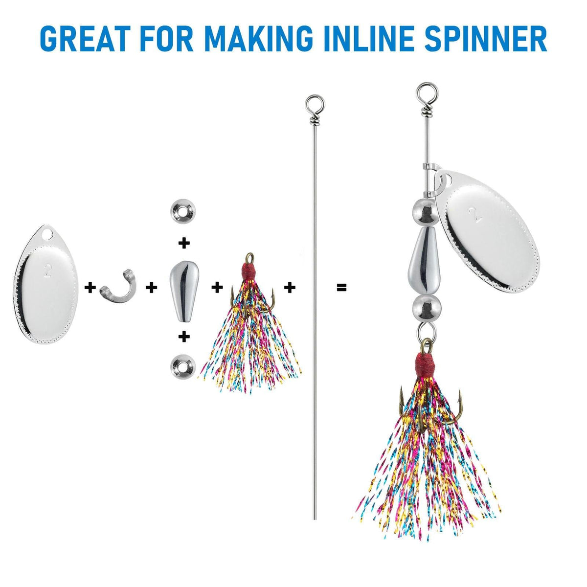 Dr.Fish 10pcs Inline Spinner Body - Dr.Fish Tackles
