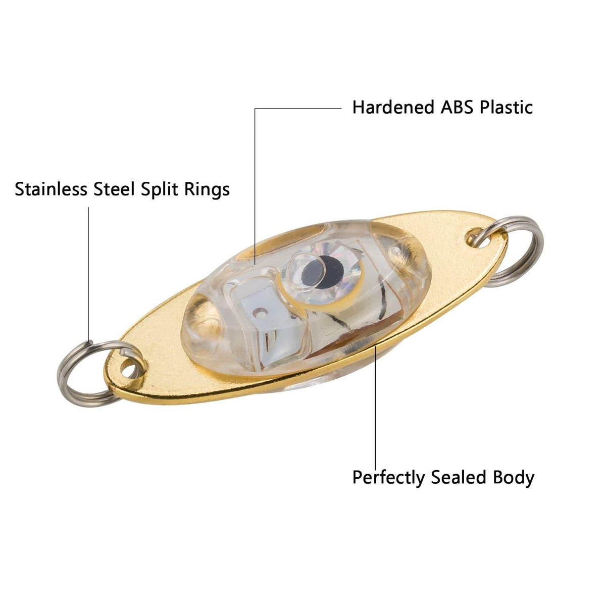 Dr.Fish 5pcs Oval LED Fishing Lures