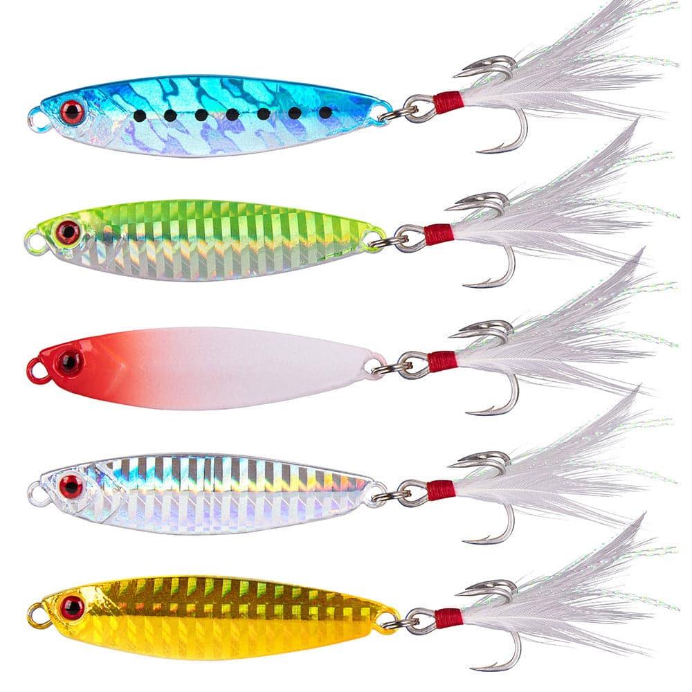 Dr.Fish 5pcs Long Casting Metal Jigs 0.35-2.12oz - Dr.Fish Tackles