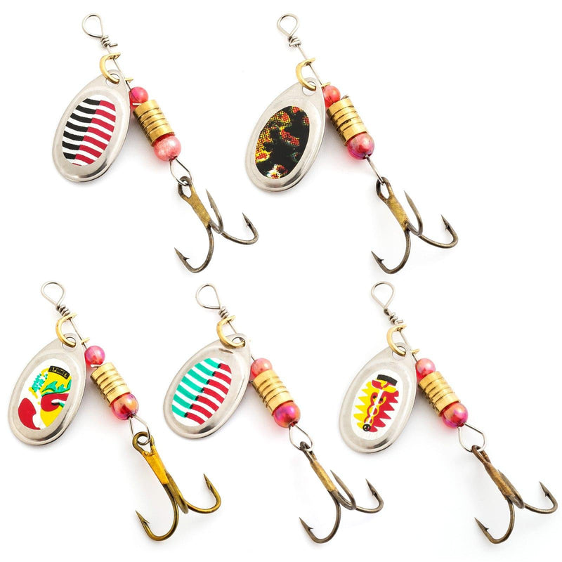 Dr.Fish 12pcs Inline Spinner Lures Kit - N2 - Dr.Fish Tackles
