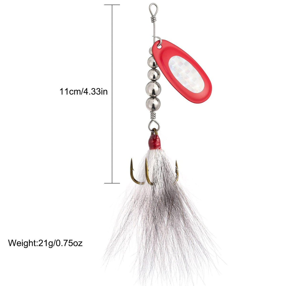 Dr.Fish 3pcs Musky Bucktail Spinner Lures - Dr.Fish Tackles