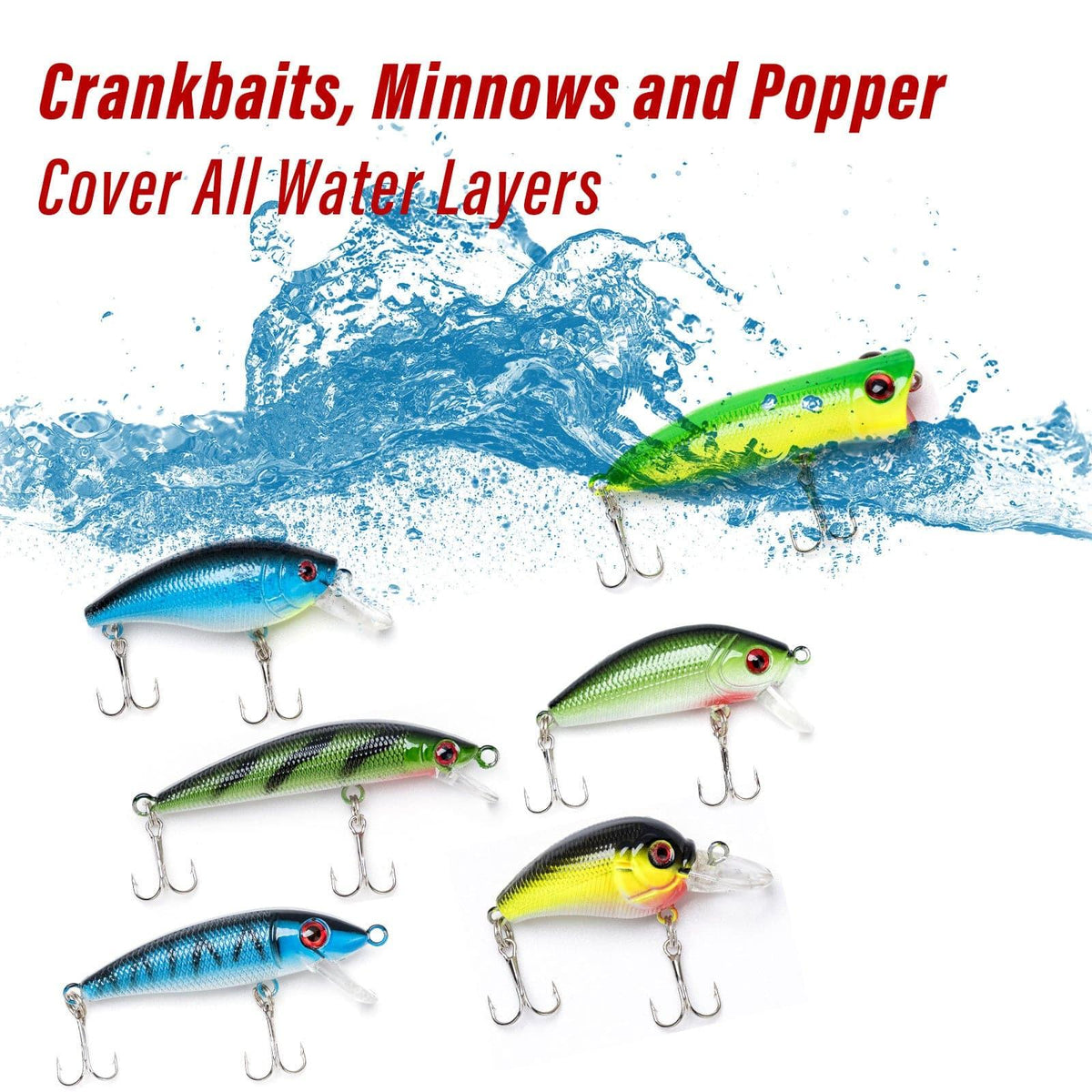 Dr.Fish 60pcs Spinners Spoons Hardbaits Kit - Dr.Fish Tackles