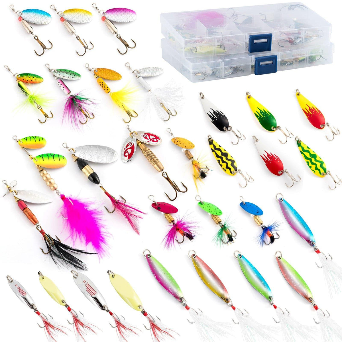 Dr.Fish 30pcs Spinners and Spoons Kit - Dr.Fish Tackles