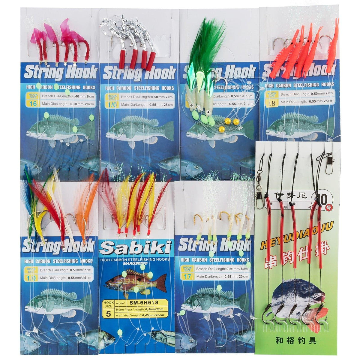 Dr.Fish Lot Mackerel Feather Rigs - Dr.Fish Tackles