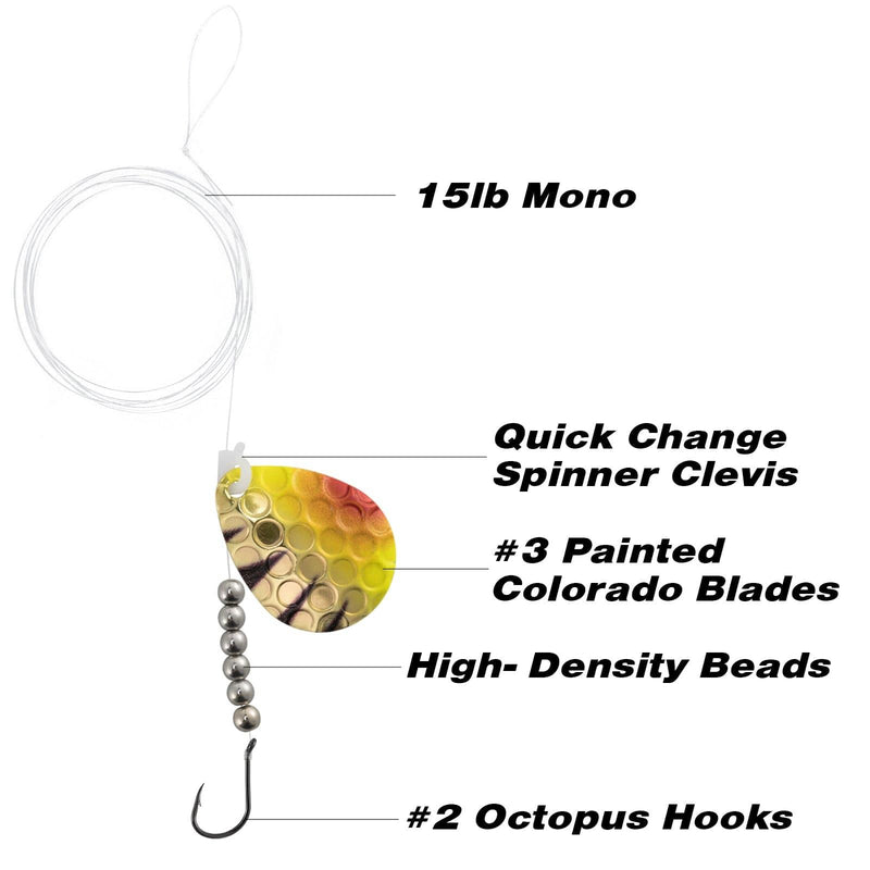 Dr.Fish 10 packs Walleye Spinner Rigs