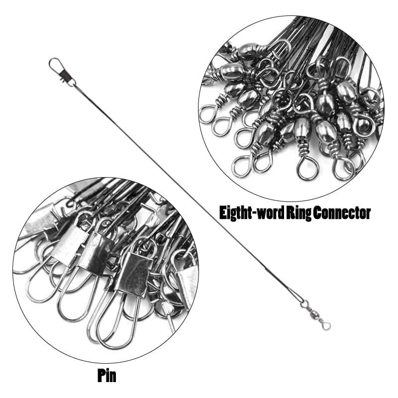 Dr.Fish 50pcs Lure Wire Traces Leader 30cm - Dr.Fish Tackles